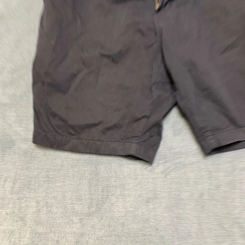 Uniqlo Chino Shorts Mens Medium Navy Blue Cotton Flat Front Slash Pocket Outdoor